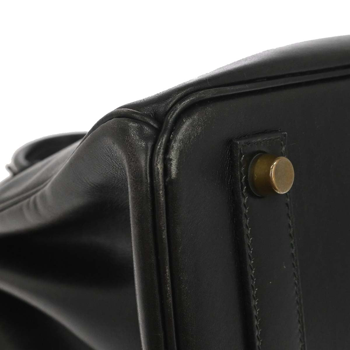 Hermes Black Box Calf HAC Haut a Courroies 32 Handbag