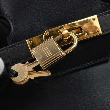 Hermes Black Box Calf HAC Haut a Courroies 32 Handbag