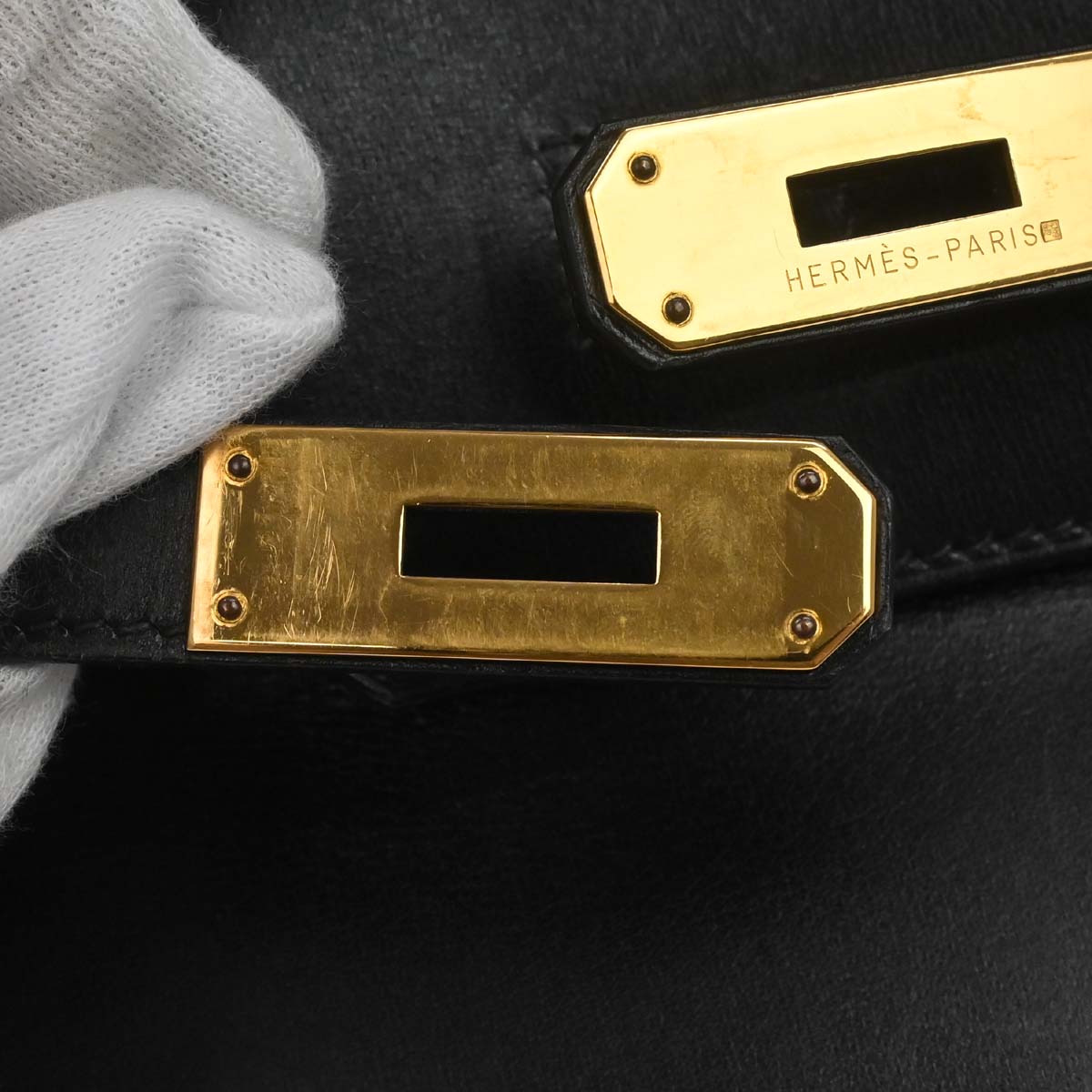 Hermes Black Box Calf HAC Haut a Courroies 32 Handbag