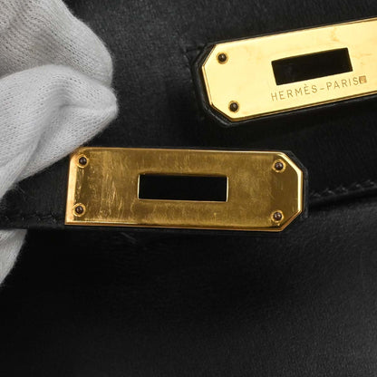 Hermes Black Box Calf HAC Haut a Courroies 32 Handbag