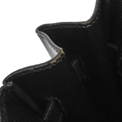 Hermes Black Box Calf HAC Haut a Courroies 32 Handbag