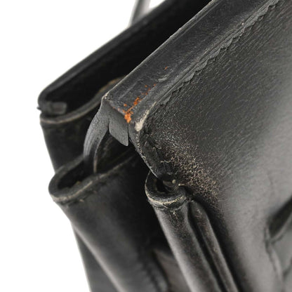 Hermes Black Box Calf HAC Haut a Courroies 32 Handbag