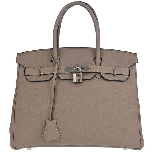 Hermes Gris Asphalt Togo Birkin 30 Handbag