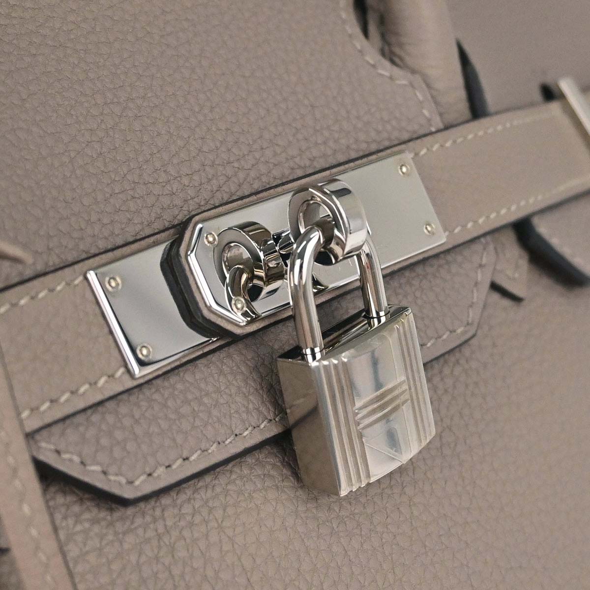 Hermes Gris Asphalt Togo Birkin 30 Handbag