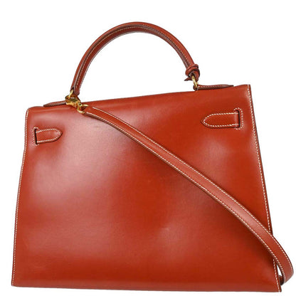 Hermes Etrusque Box Calf Kelly 32 Sellier 2way Shoulder Handbag
