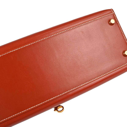 Hermes Etrusque Box Calf Kelly 32 Sellier 2way Shoulder Handbag