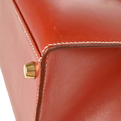 Hermes Etrusque Box Calf Kelly 32 Sellier 2way Shoulder Handbag