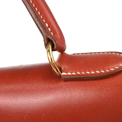 Hermes Etrusque Box Calf Kelly 32 Sellier 2way Shoulder Handbag