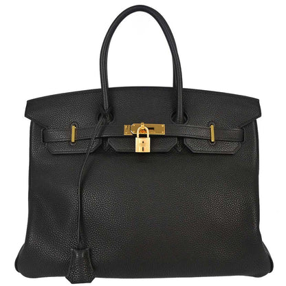 Hermes Black Togo Birkin 35 Handbag