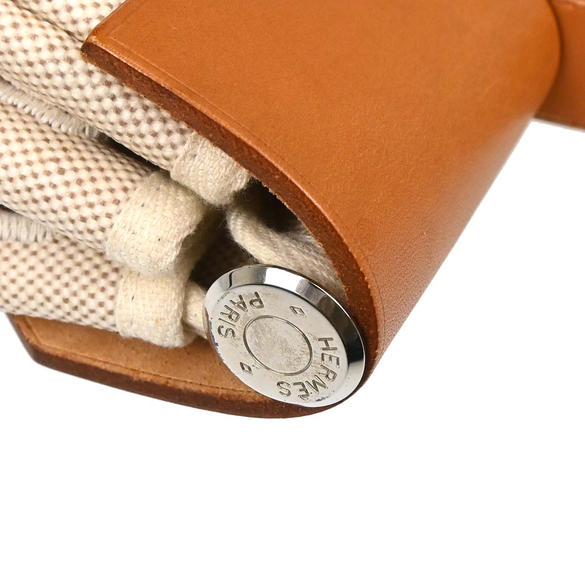 Hermes Beige Brown Toile H Herbag a Dos 2 in 1 Backpack