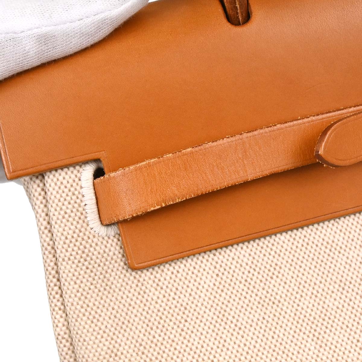 Hermes Beige Brown Toile H Herbag a Dos 2 in 1 Backpack