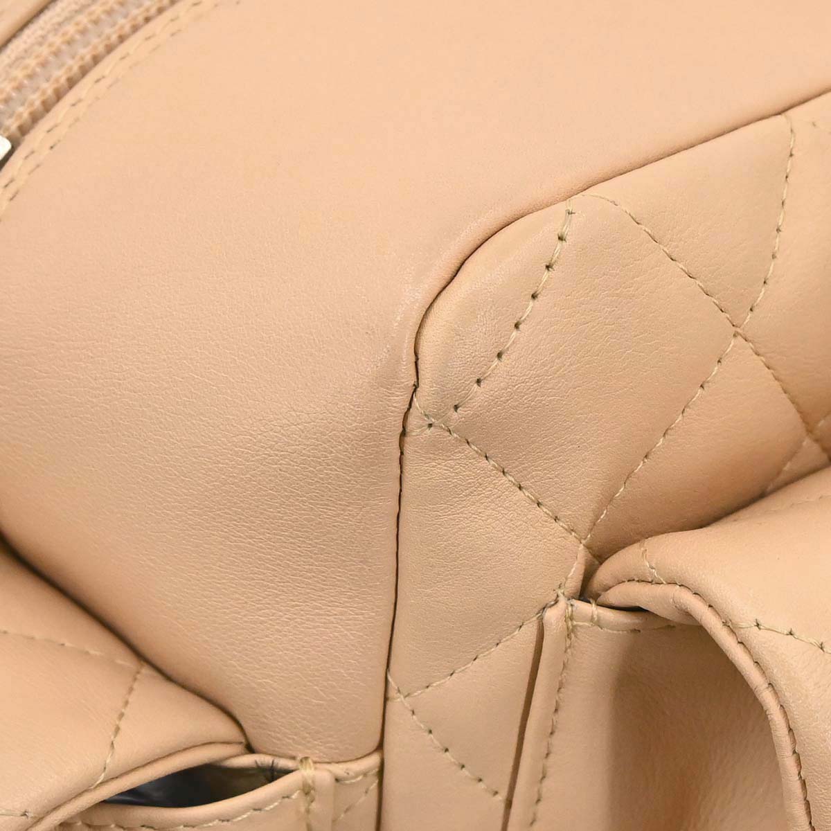 Chanel Beige Calfskin Cambon Ligne Reporter Bag Handbag