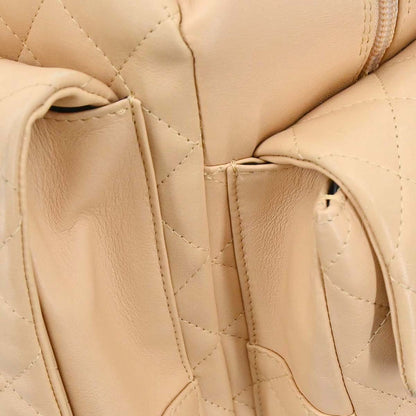 Chanel Beige Calfskin Cambon Ligne Reporter Bag Handbag