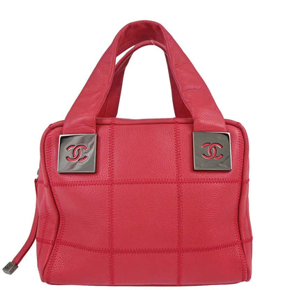 Chanel Red Caviar Choco Bar Wild Stitch Handbag