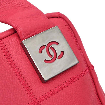 Chanel Red Caviar Choco Bar Wild Stitch Handbag