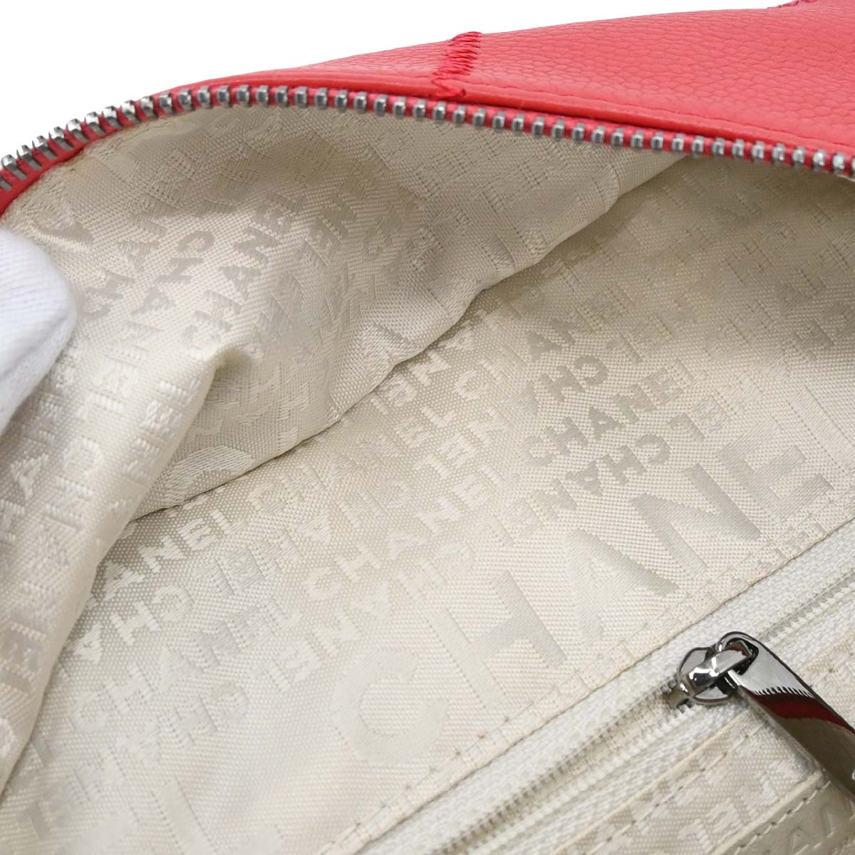 Chanel Red Caviar Choco Bar Wild Stitch Handbag