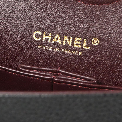 Chanel Black Caviar Skin Medium Classic Double Flap Shoulder Bag