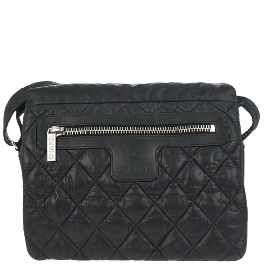 Chanel Black Quilted Nylon Coco Cocoon Messenger Shoulder Bag