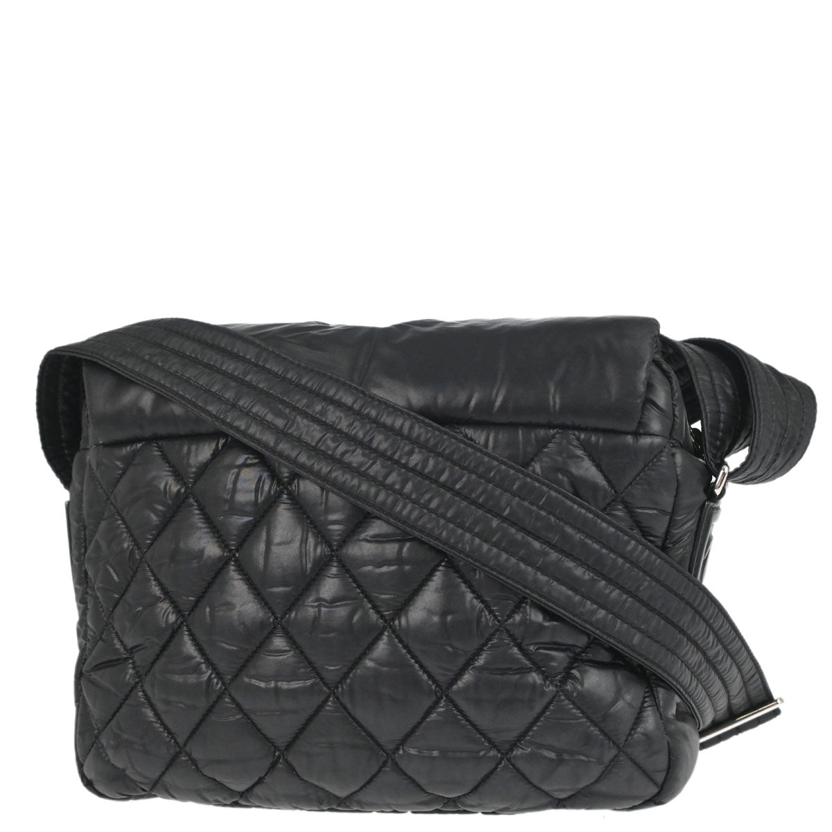 Chanel Black Quilted Nylon Coco Cocoon Messenger Shoulder Bag