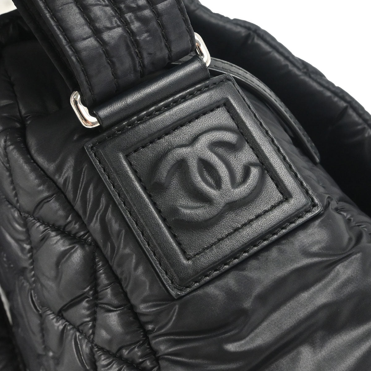 Chanel Black Quilted Nylon Coco Cocoon Messenger Shoulder Bag