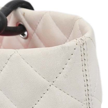 Chanel White Calfskin Cambon Ligne Tote Handbag