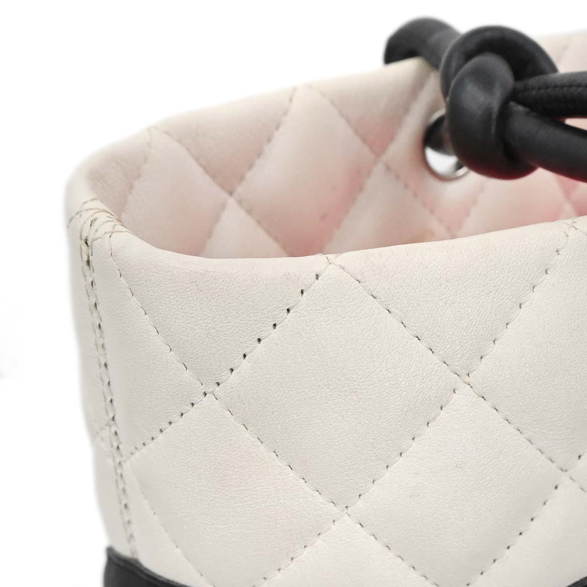 Chanel White Calfskin Cambon Ligne Tote Handbag