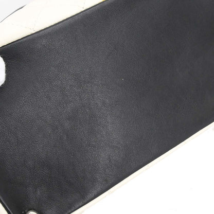 Chanel White Calfskin Cambon Ligne Tote Handbag