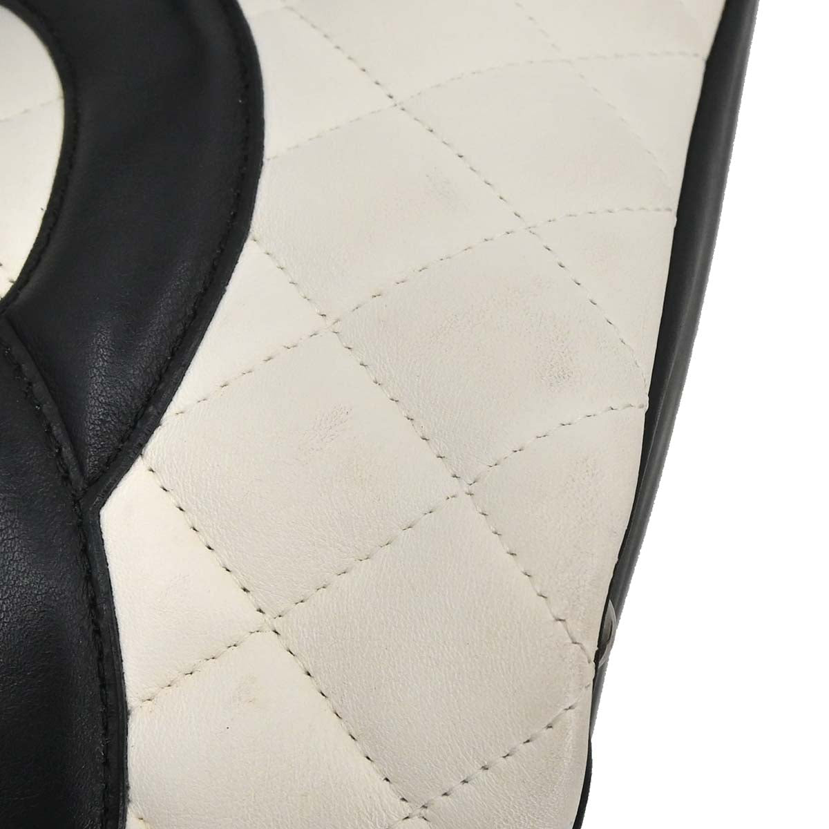 Chanel White Calfskin Cambon Ligne Tote Handbag