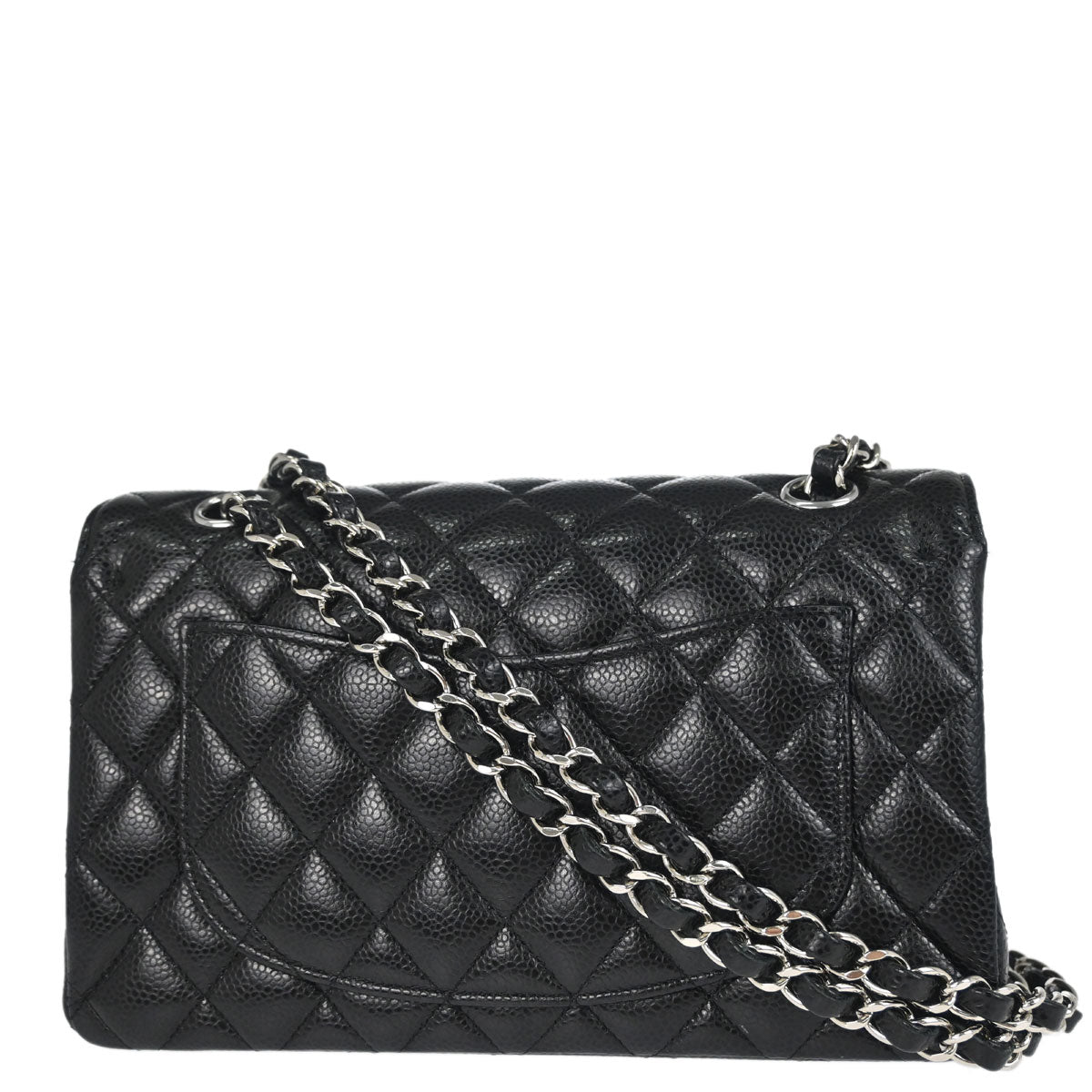 Chanel Black Caviar Skin Small Classic Double Flap Shoulder Bag