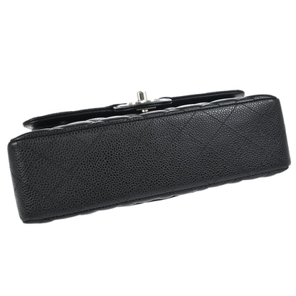 Chanel Black Caviar Skin Small Classic Double Flap Shoulder Bag
