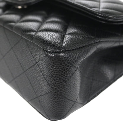 Chanel Black Caviar Skin Small Classic Double Flap Shoulder Bag