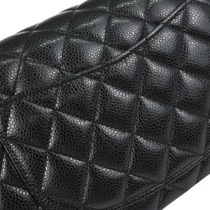 Chanel Black Caviar Skin Small Classic Double Flap Shoulder Bag