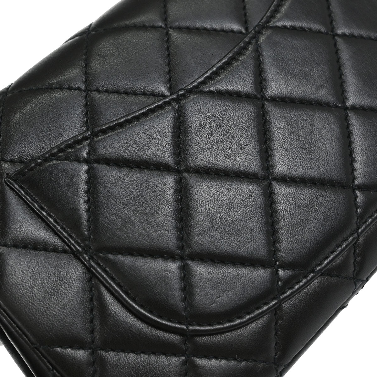 Chanel Black Lambskin Single Flap Shoulder Bag