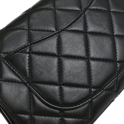 Chanel Black Lambskin Single Flap Shoulder Bag
