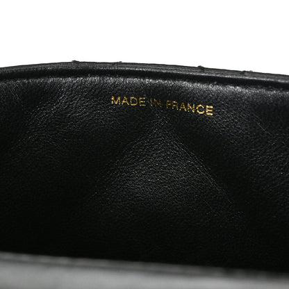 Chanel Black Lambskin Single Flap Shoulder Bag