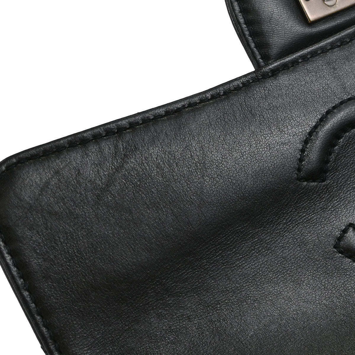 Chanel Black Lambskin Single Flap Shoulder Bag