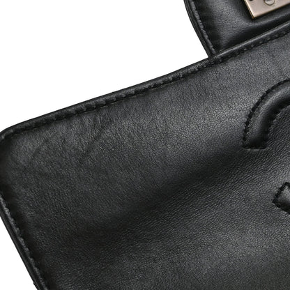 Chanel Black Lambskin Single Flap Shoulder Bag