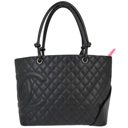 Chanel 2004-2005 Black Calfskin Cambon Ligne Tote Handbag