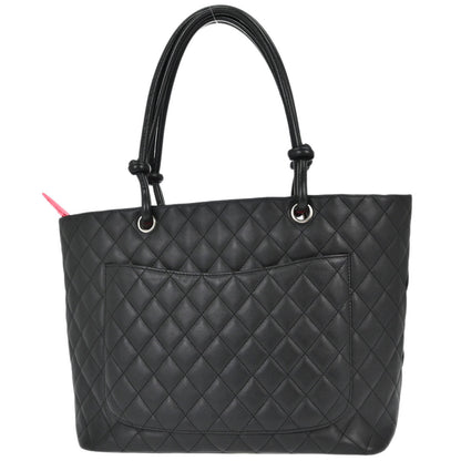 Chanel 2004-2005 Black Calfskin Cambon Ligne Tote Handbag