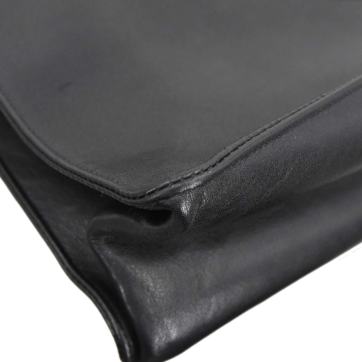 Chanel 1994-1996 Black Lambskin Chain Tote Shoulder Bag