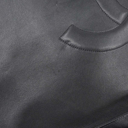 Chanel 1994-1996 Black Lambskin Chain Tote Shoulder Bag