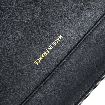Chanel 1994-1996 Black Lambskin Chain Tote Shoulder Bag