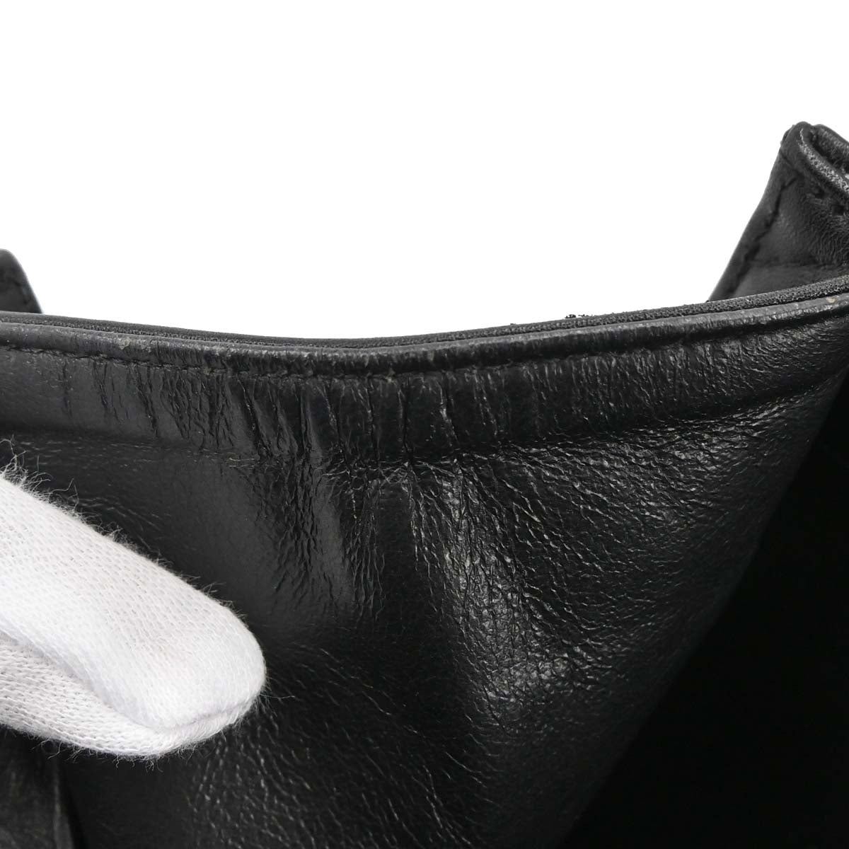 Chanel 1994-1996 Black Lambskin Chain Tote Shoulder Bag