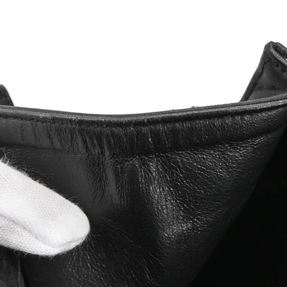 Chanel 1994-1996 Black Lambskin Chain Tote Shoulder Bag