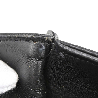 Chanel 1994-1996 Black Lambskin Chain Tote Shoulder Bag