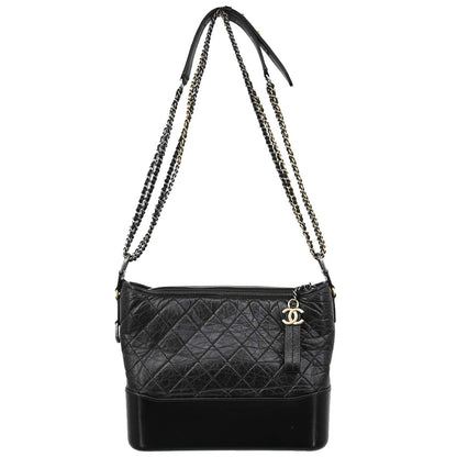 Chanel Black Calfskin Medium Gabrielle Shoulder Bag
