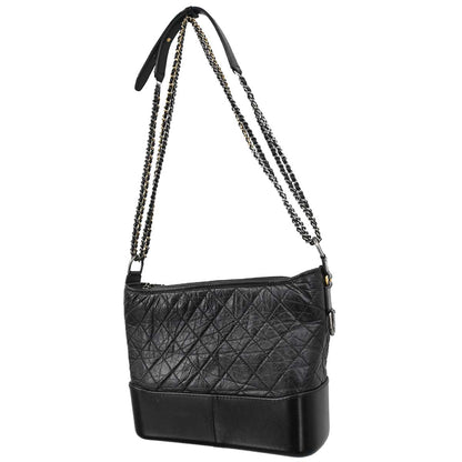 Chanel Black Calfskin Medium Gabrielle Shoulder Bag