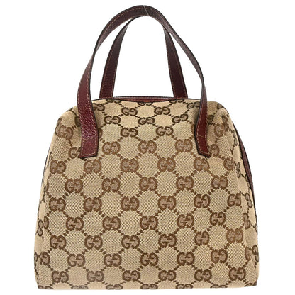 Gucci Beige Bordeaux Canvas GG Handbag