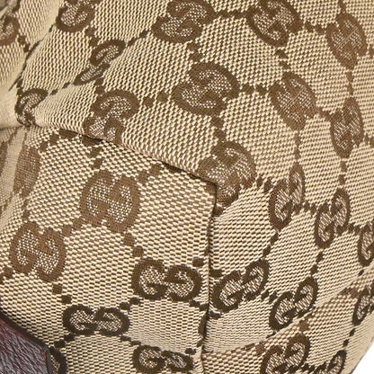 Gucci Beige Bordeaux Canvas GG Handbag