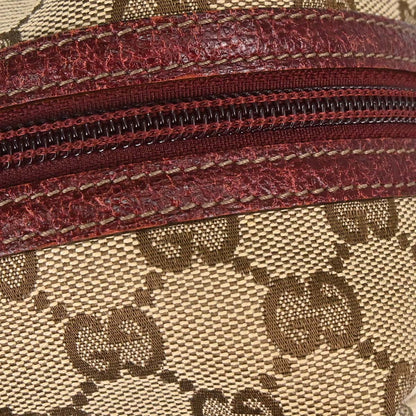 Gucci Beige Bordeaux Canvas GG Handbag